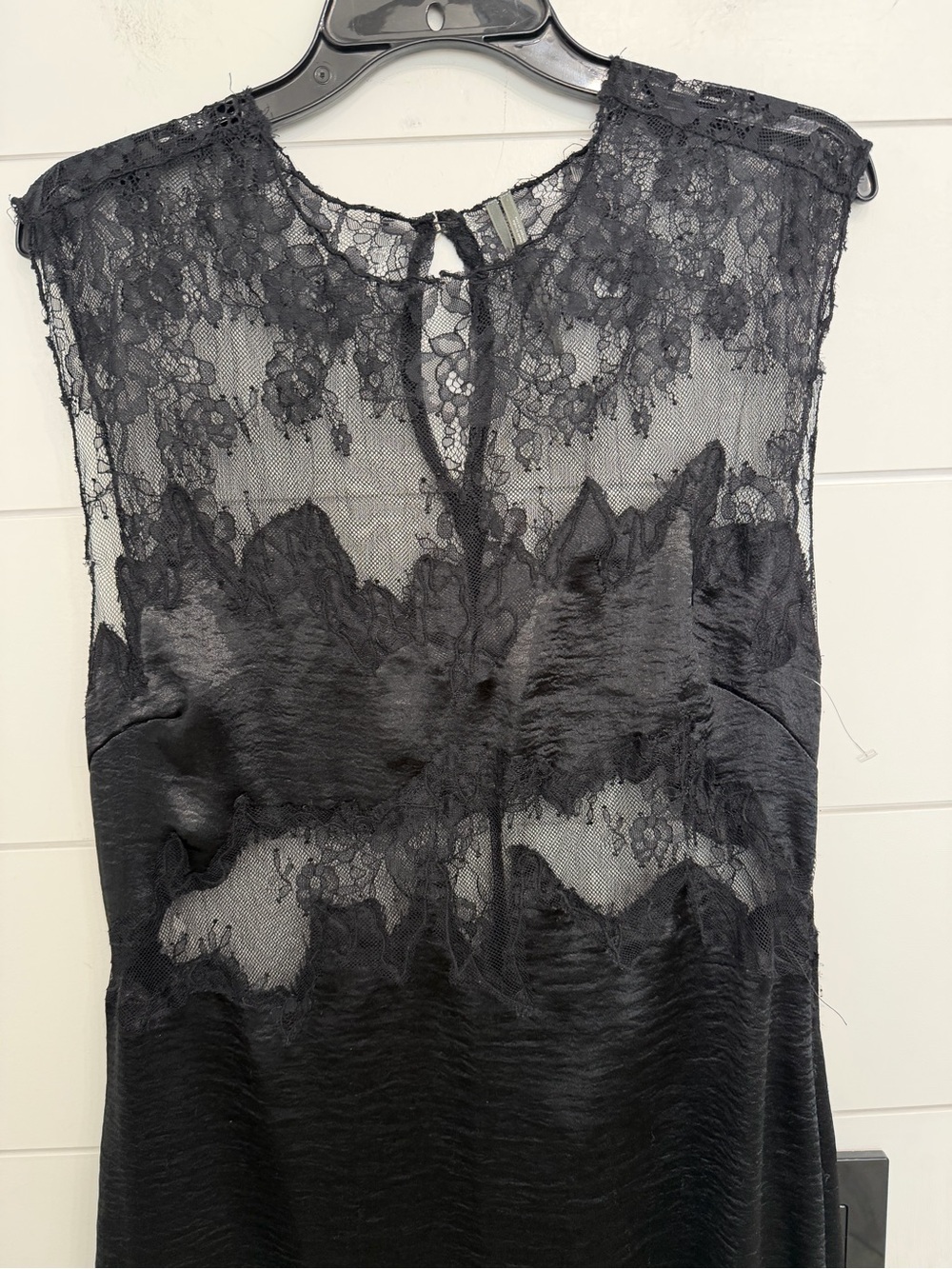 Anthropologie Black Lace Slim Midi Dress Size Medium 36621 - Picture 7 of 13